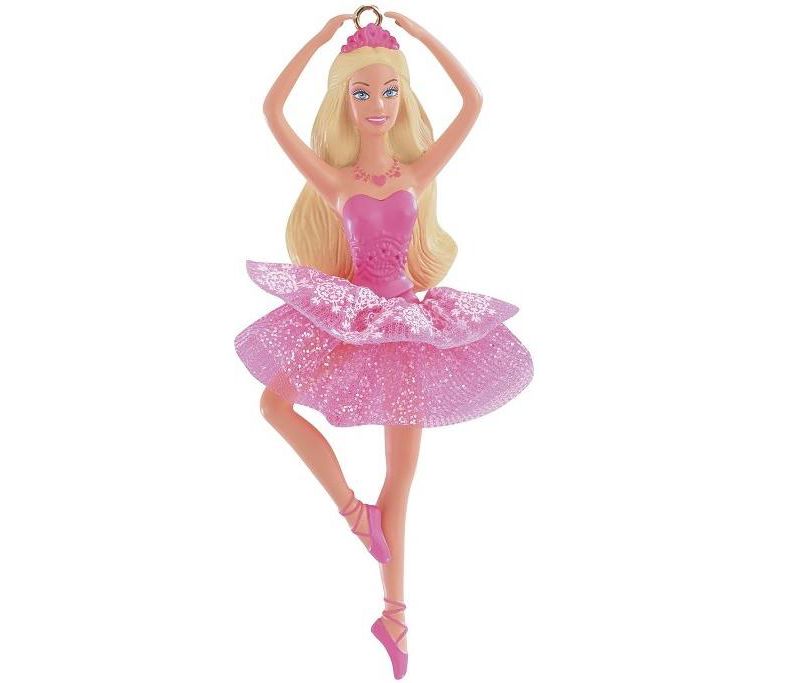 Carlton Cards 4" Heirloom The Sugarplum Princess Ballerina Barbie Christmas Ornament - Pink