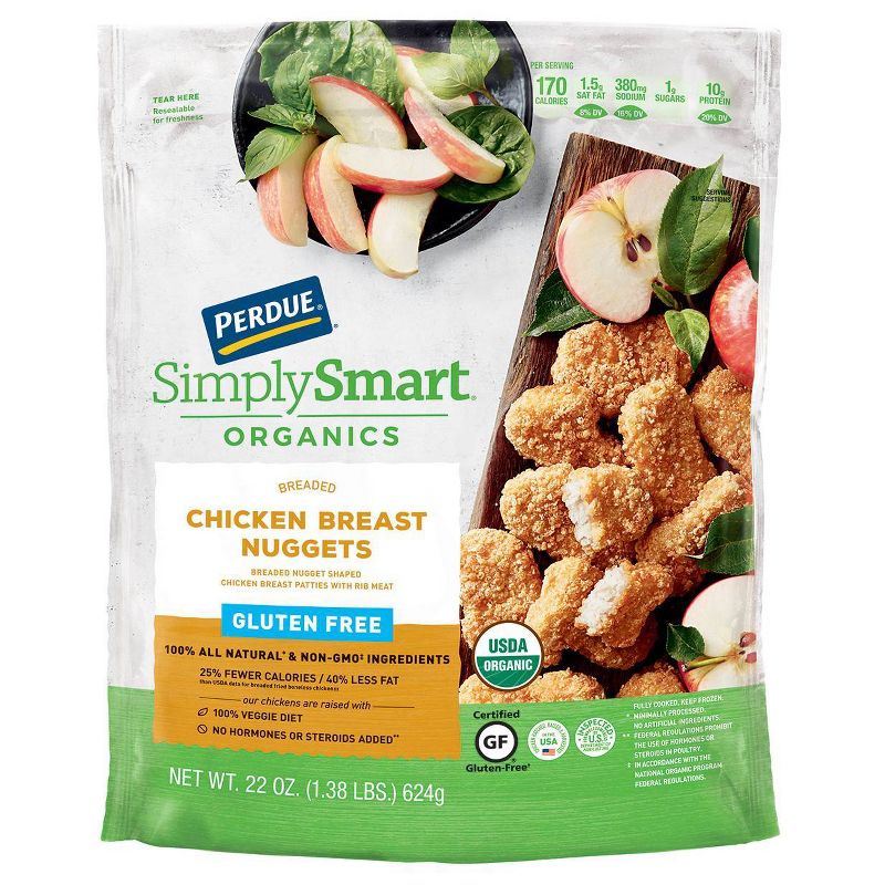 Perdue Simply Smart Organics Gluten Free Breaded Chicken Breast Nuggets - Frozen - 22oz