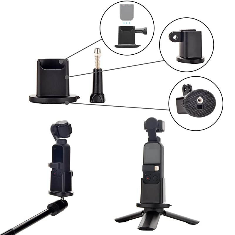 Kit for Dji OSMO Pocket/Pocket 2, Handheld Mount Adapter Tripod Case Expansion Phone Bracket Screen Protector for Osmo Pocket/Pocket 2