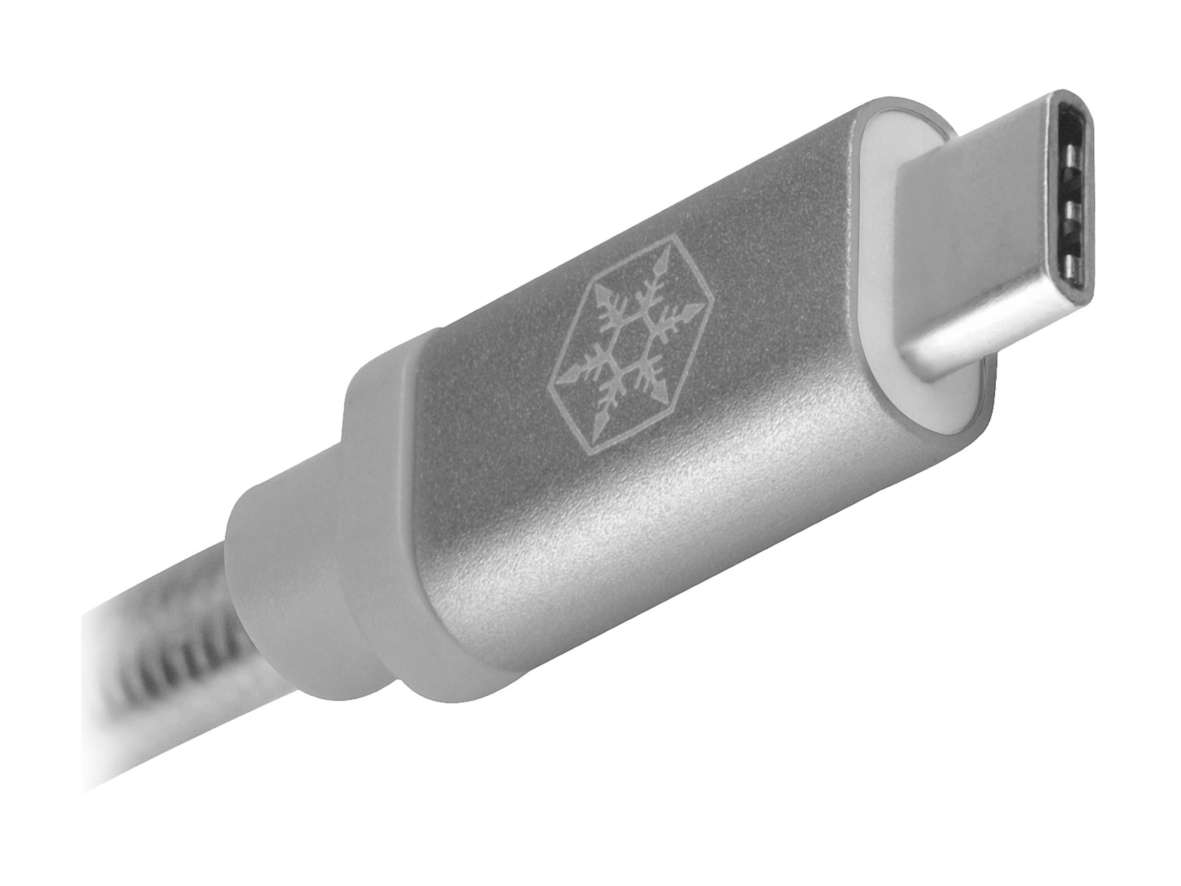 Silverstone CPU05C-500 USB-C to USB TYPE-A Female Cable, 0.5 Meter, Nylon Braided and Aluminum Shell