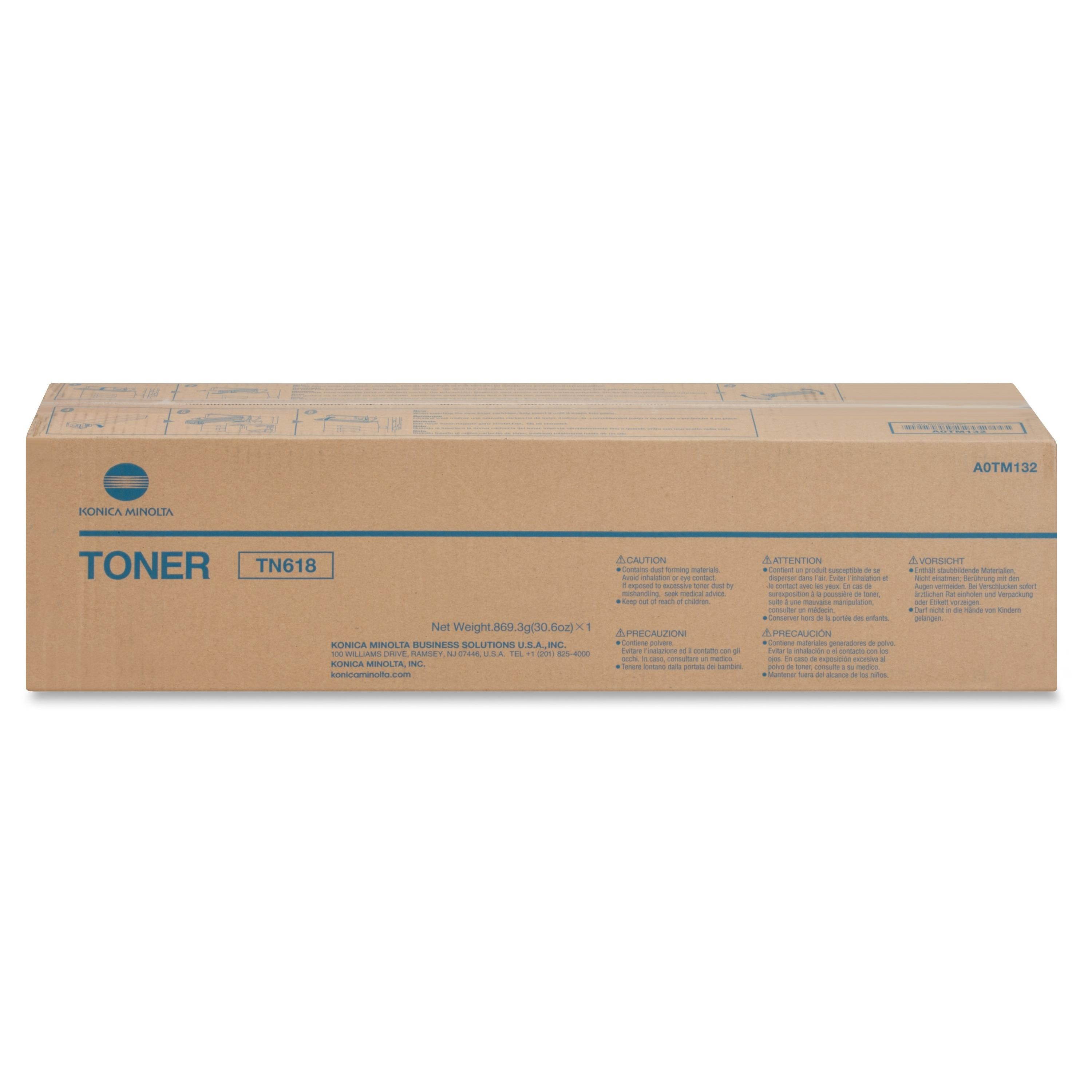 Black Toner Cartridge for Konica Minolta A0TM132 bizhub 552, bizhub 652, Genuine Konica Minolta Brand