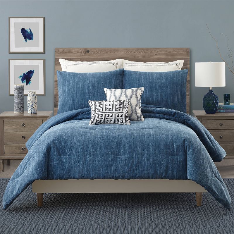 King 3pc Rhapsody Comforter Set Blue - Ayesha Curry