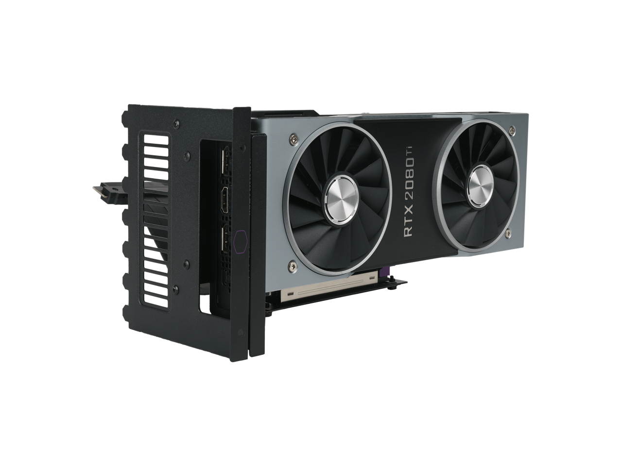 Cooler Master UNIVERSAL VERTICAL Graphics Card Holder KIT VER.2 with 165mm/6.5in Riser Cable,For Full Tower / Standard ATX Chassis with at least 7 available PCI slots
