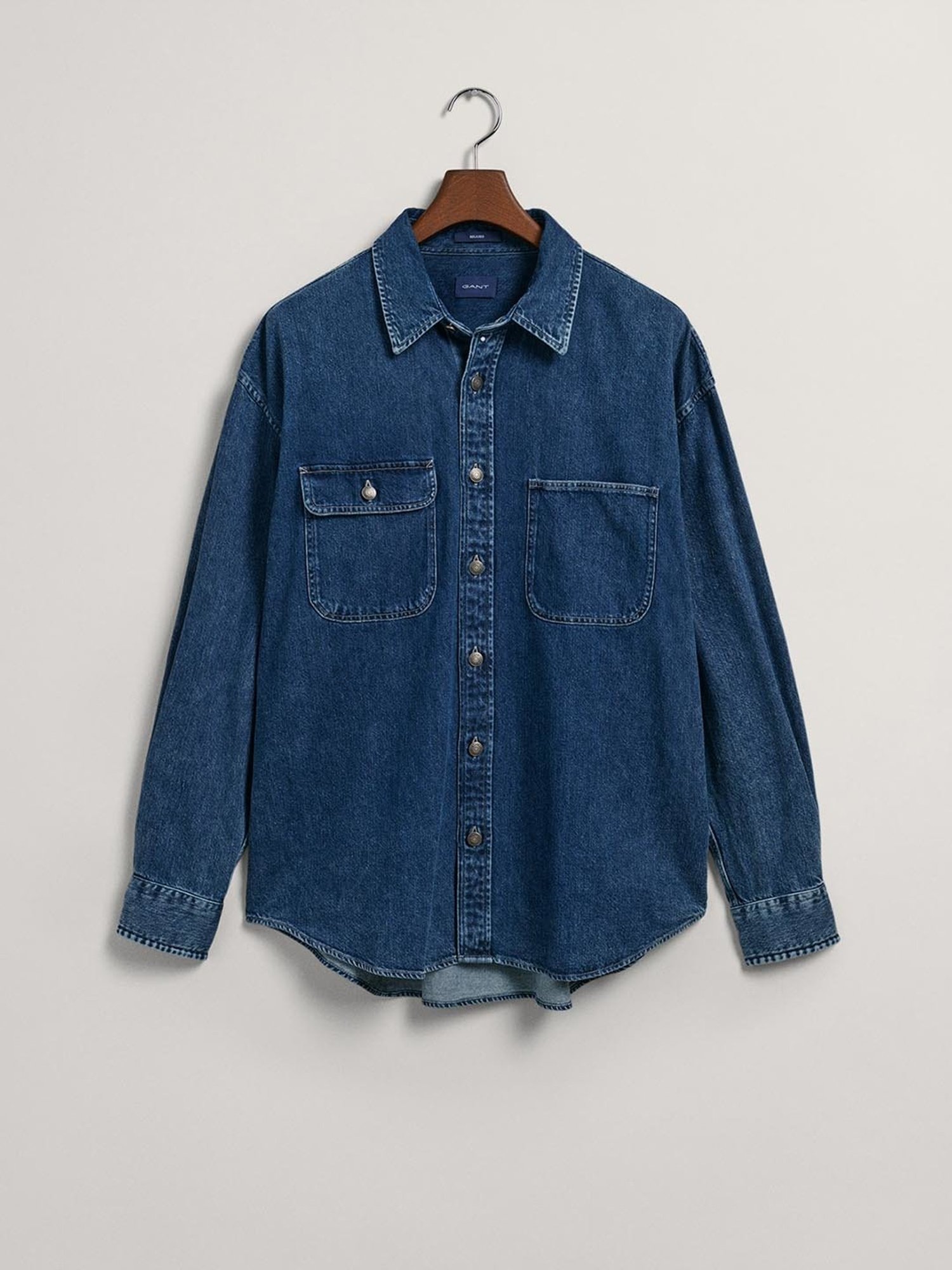GANT Blue Cotton Comfort Fit Denim Shirt