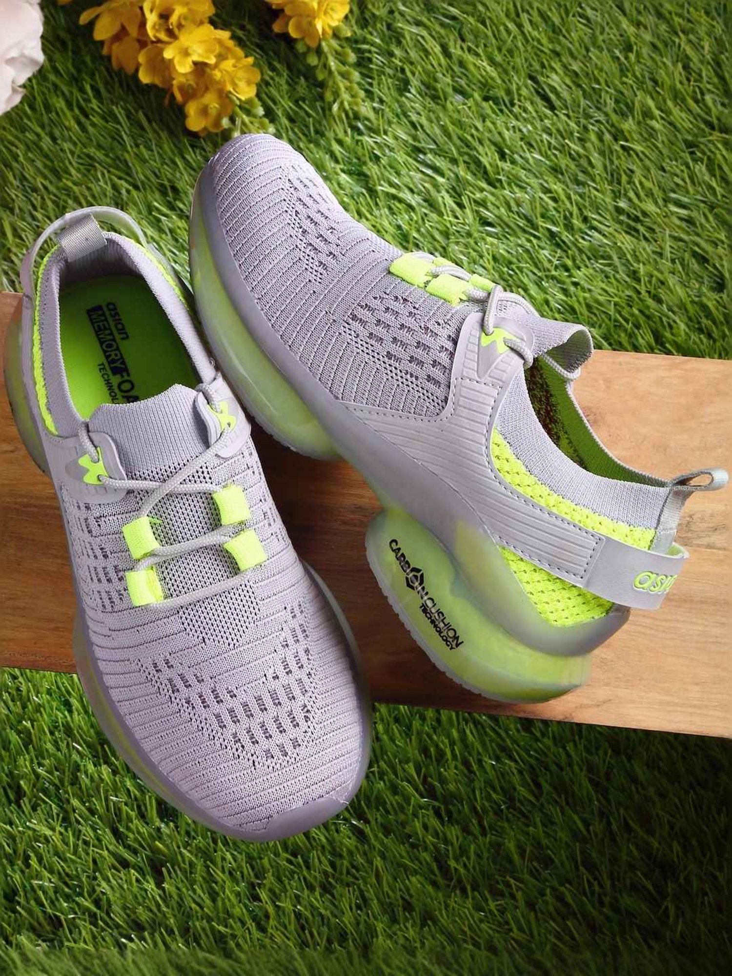 Asian Kids Grey Running Shoes