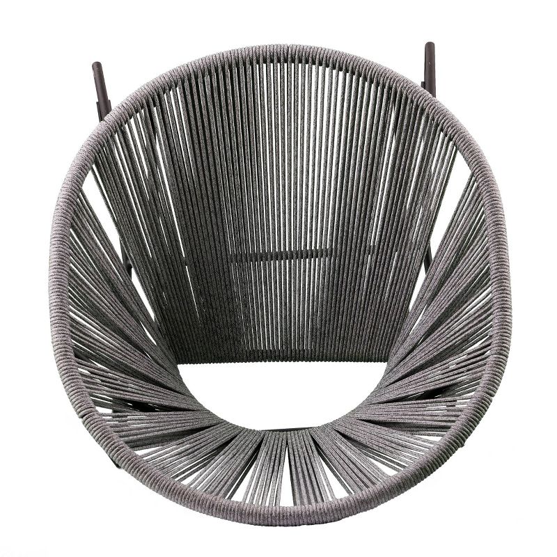 Rondly 2pk Outdoor Patio Rope Accent Chair Gray - Holly & Martin