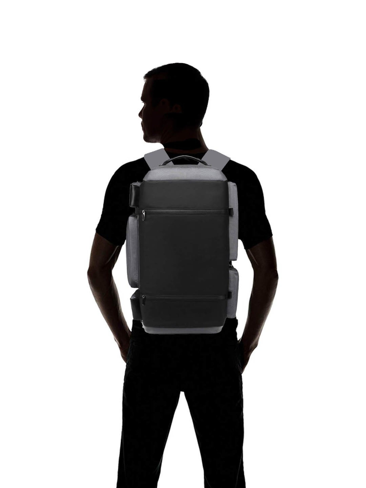 OZUKO 52 Ltrs Grey Medium Convertible Backpack