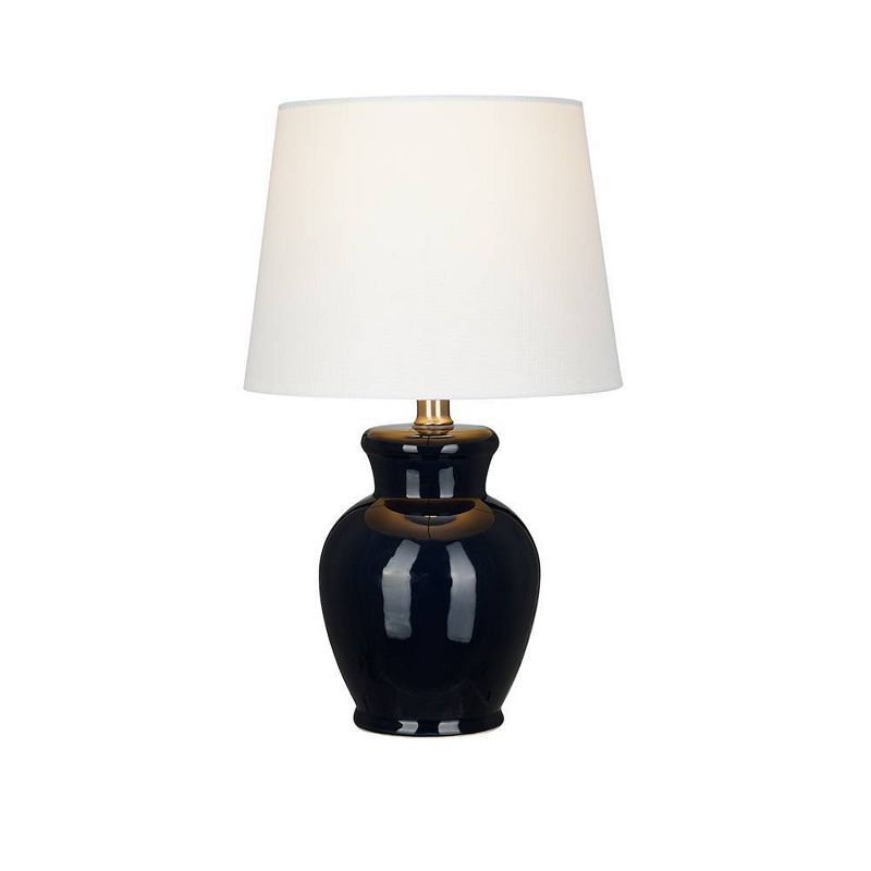 10" Smooth Ceramic Table Lamp (Includes LED Light Bulb) Navy - Cresswell Lighting