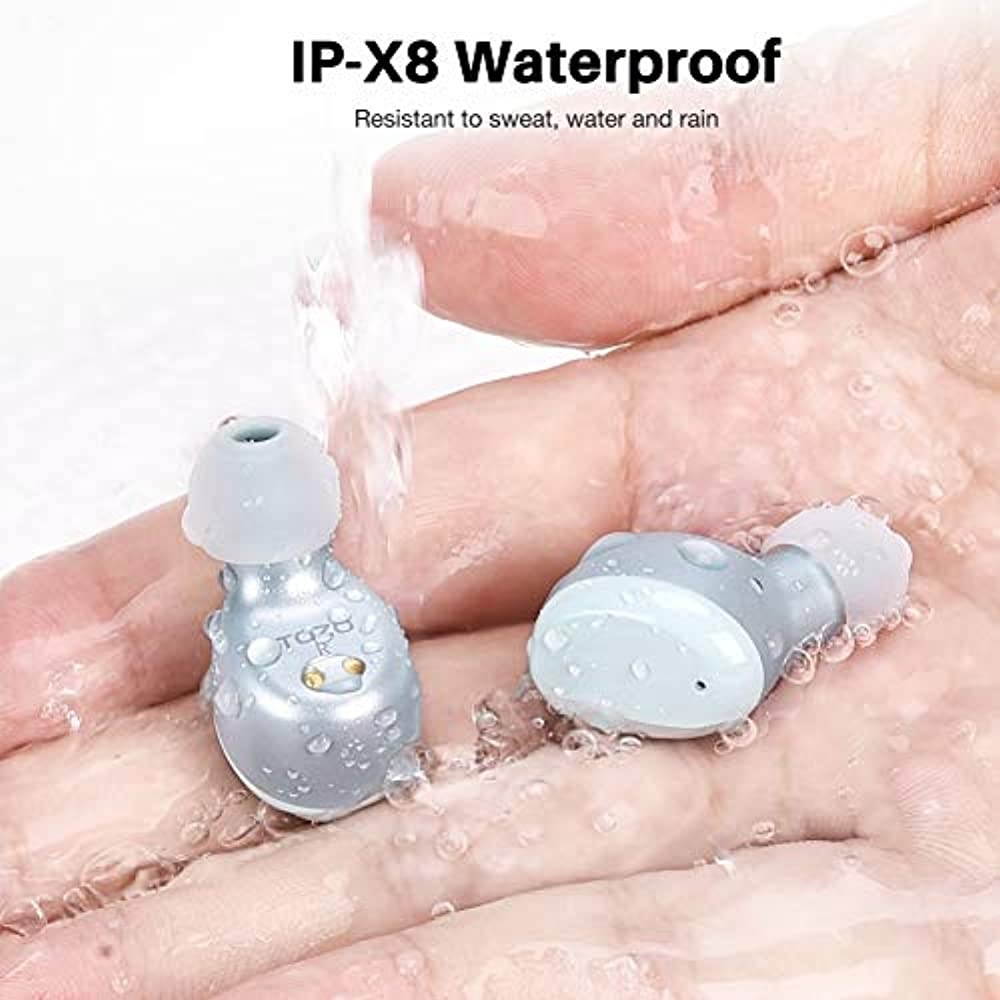 TOZO T6 True Wireless Earbuds Bluetooth Headphones Touch Control with Wireless Charging Case IPX8 Waterproof  Stereo Earphones in-Ear Built-in Mic Headset Premium Deep Bass for Sport