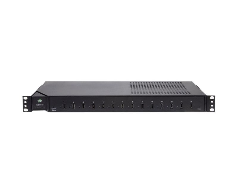 Digi HUBPORT/14 19" 14-port USB Hub - USB - Rack Mount - 14 USB Port(s) - 14 USB 2.0 Port(s)