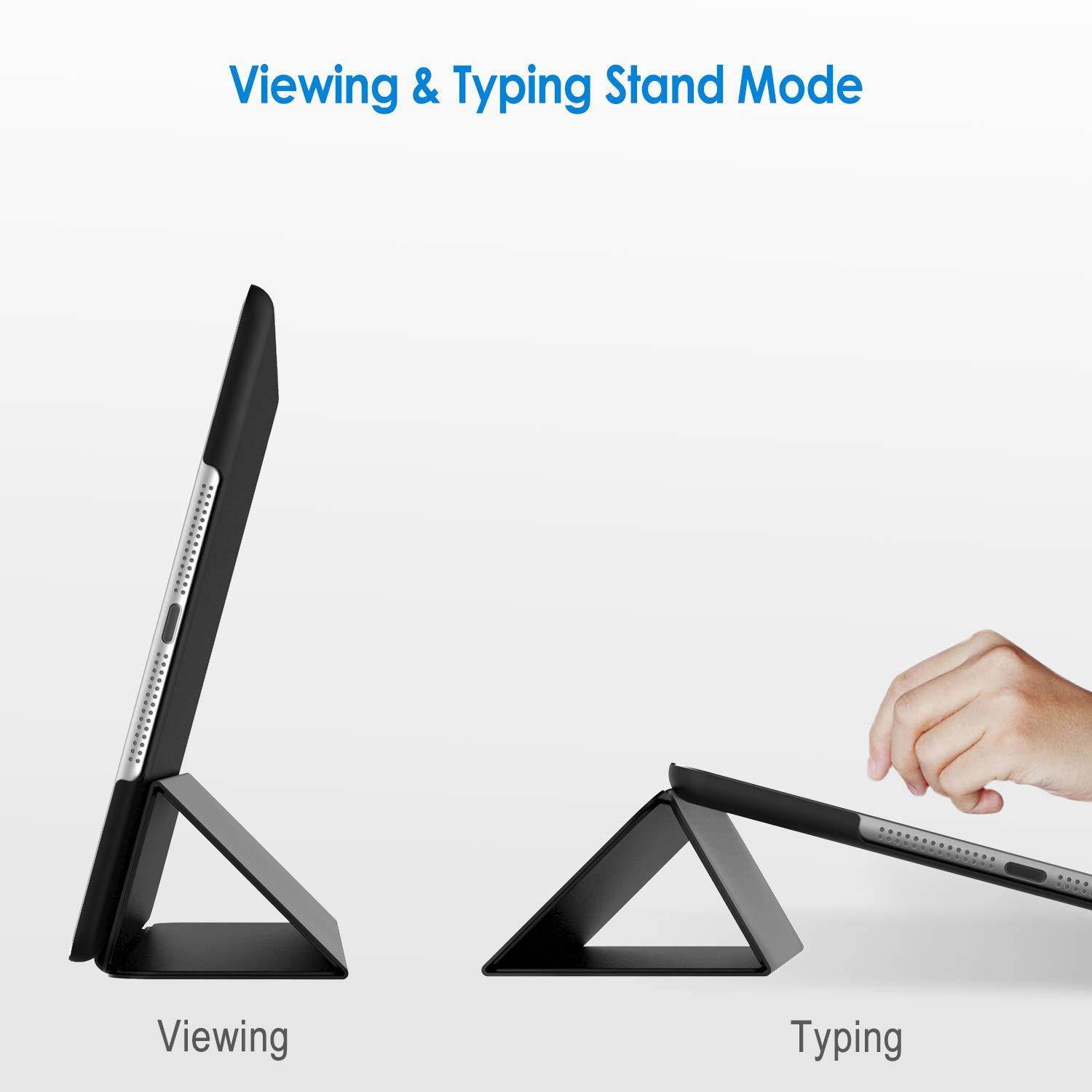 jetech case for apple ipad air 1st edition (not for ipad air 2), smart cover with auto wake/sleep, black