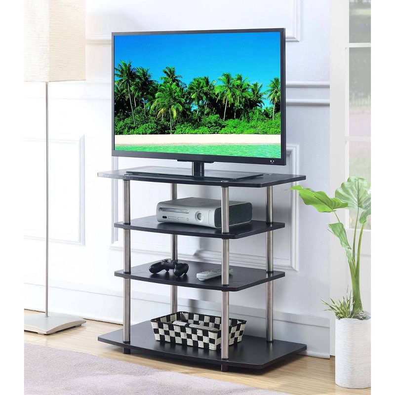 No Tools Highboy TV Stand Black - Breighton Home