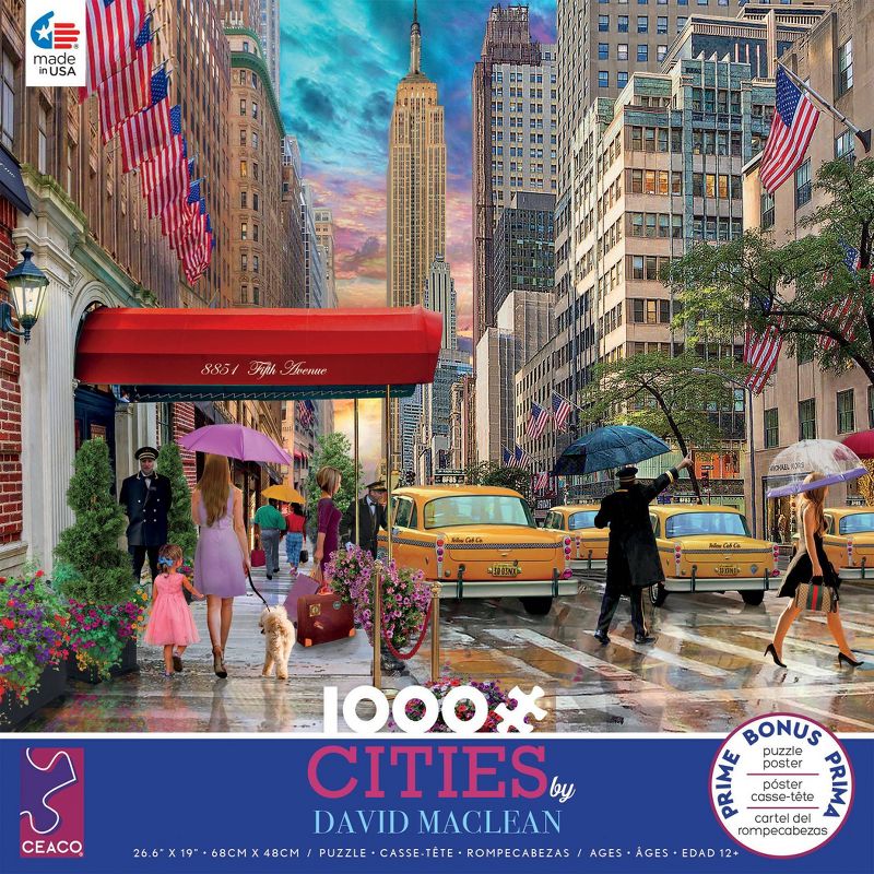 Ceaco Picturesque: New York Cities Jigsaw Puzzle - 1000pc
