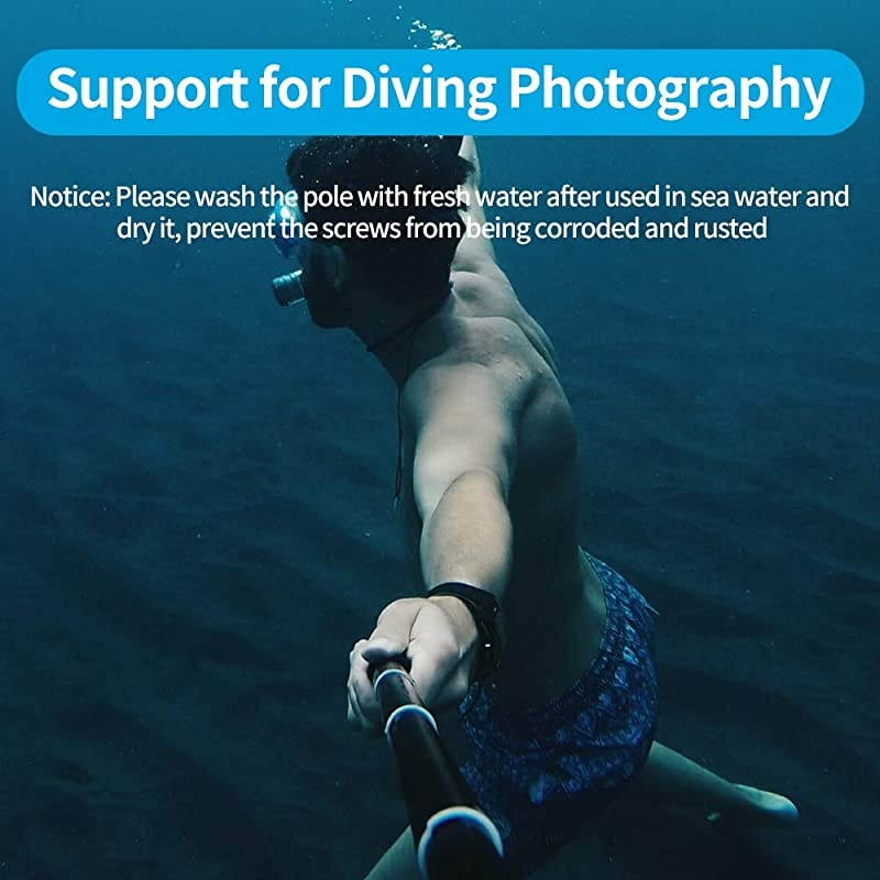 355 Selfie Stick Monopod Compatible with GoPro Selfie Pole with Strong Tripod Mount Adapter and Cellphone Digital Compacts for Hero 9 8 7 6 5 4 3+ Insta 360 One R DJI OSMO Action Camera