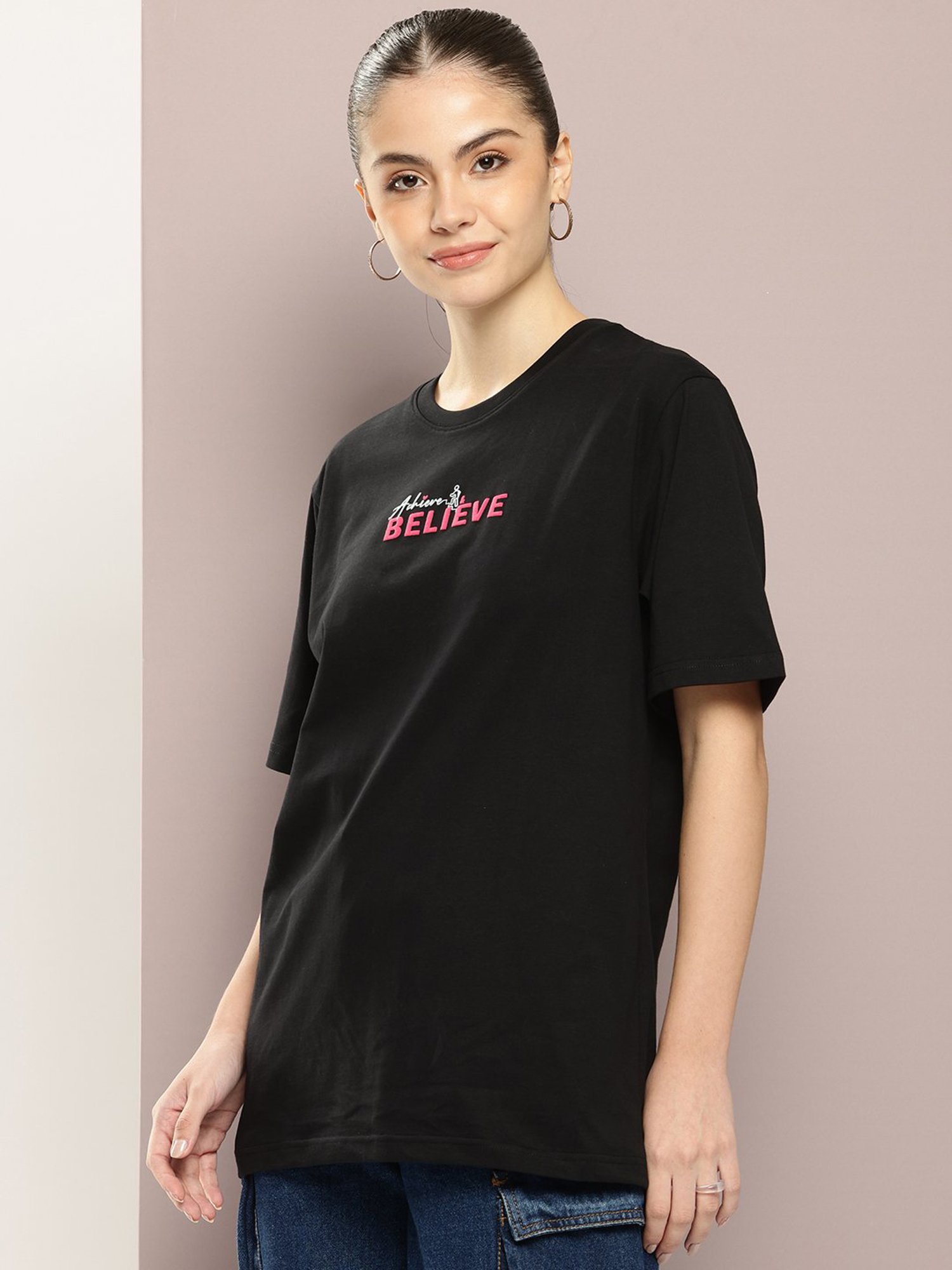 Dillinger Black Cotton Graphic Print Oversized T-Shirt