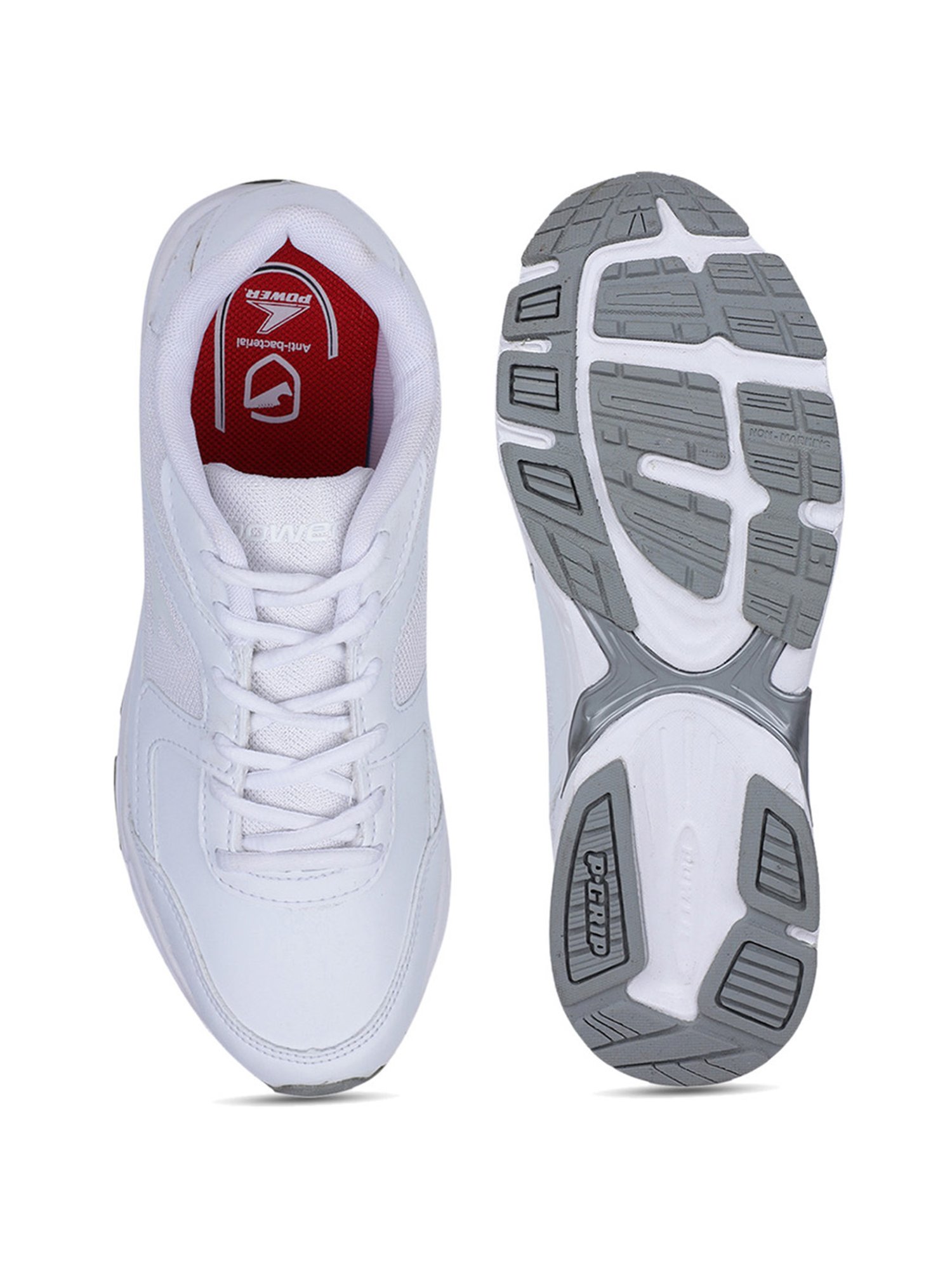 Power by Bata Men's White Running Shoes