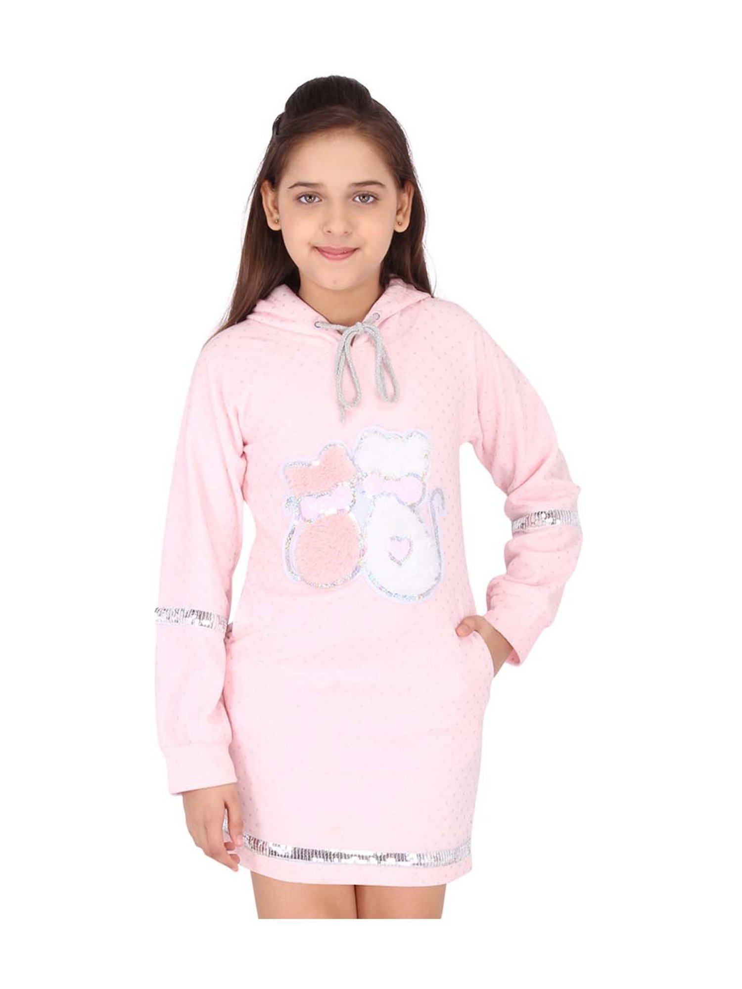 Cutecumber Kids Pink Embellished Dress