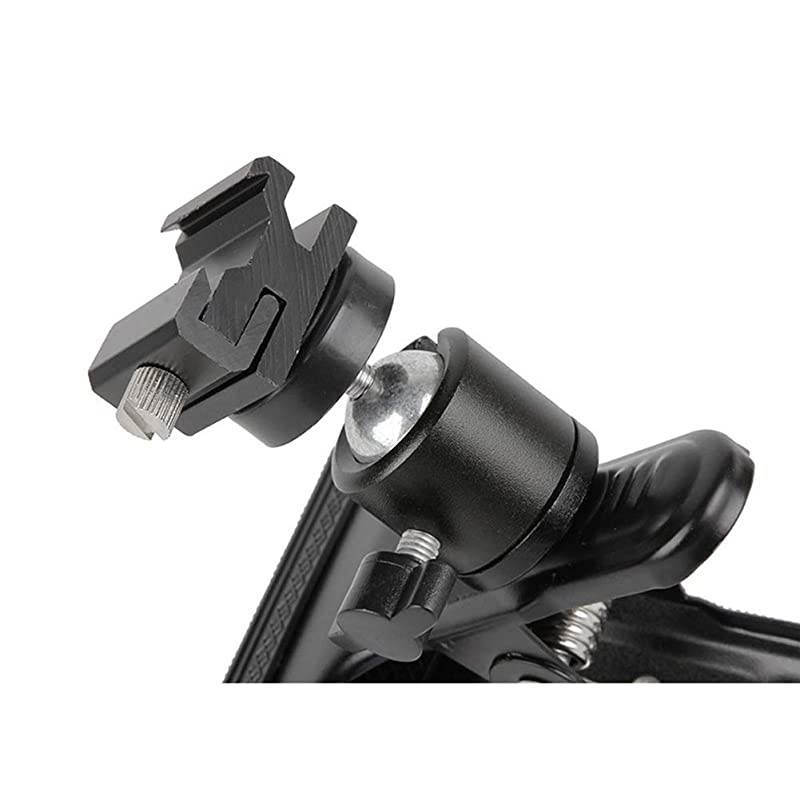 Flash Hot Shoe Heavy Duty Clip Clamp Flash Reflector Holder Mount with 360&deg; Swivel Ball Head Standard 14quot Screw for Light Stand Bracket DSLR Camera Flash Speedlite Tripod2Pack