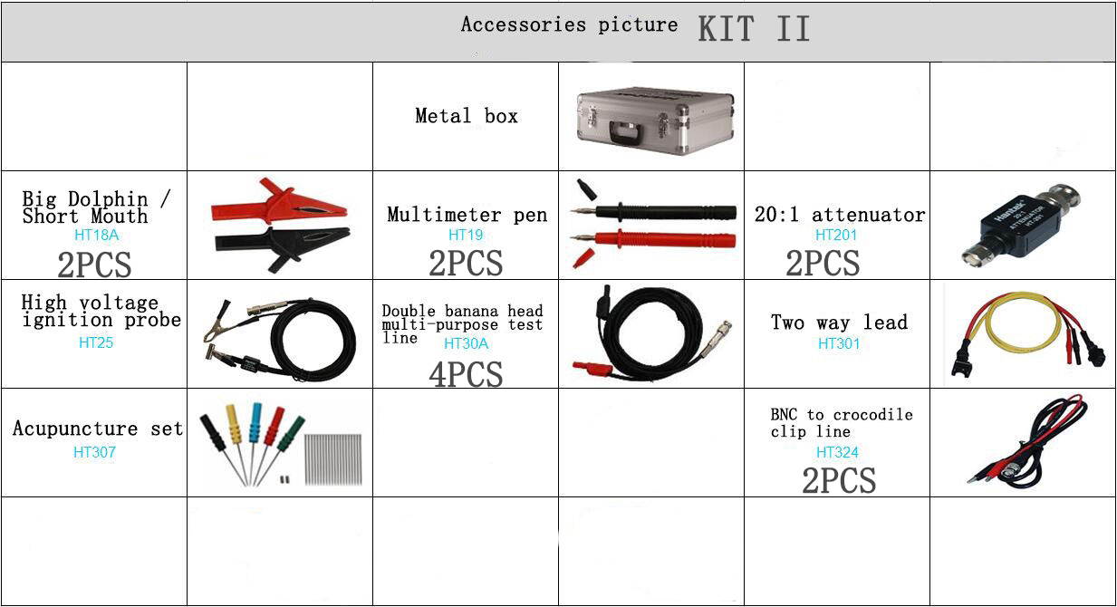 Hantek 6074BE Kit II Automotive Diagnostic Oscilloscope 70MHz 1GSa/s 4Channels