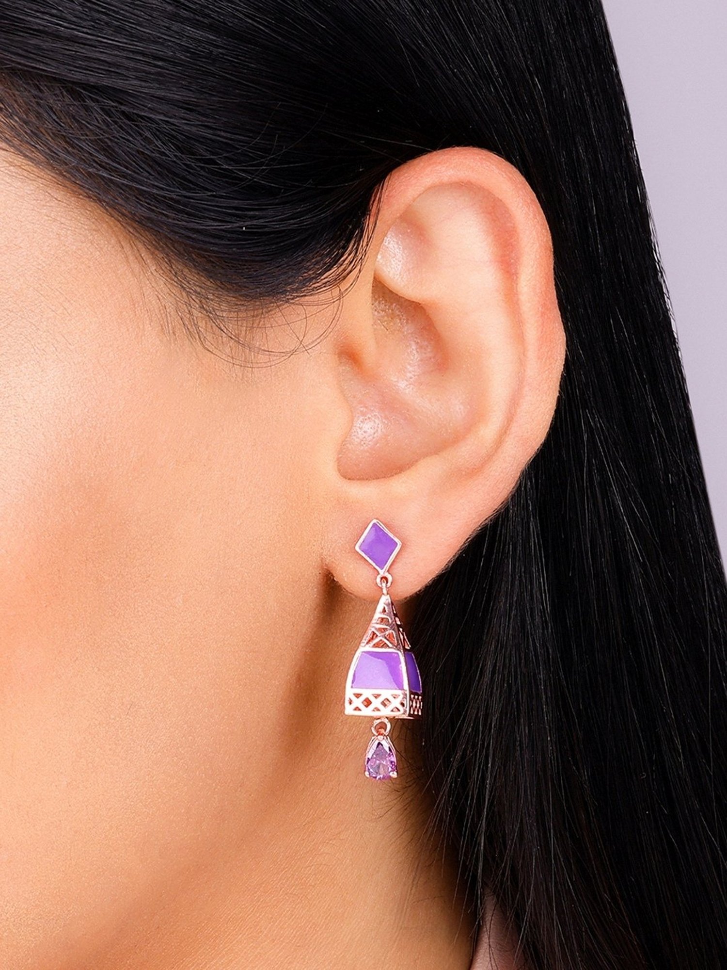 GIVA 92.5 Sterling Silver Dream Tower Drop Earrings for Women