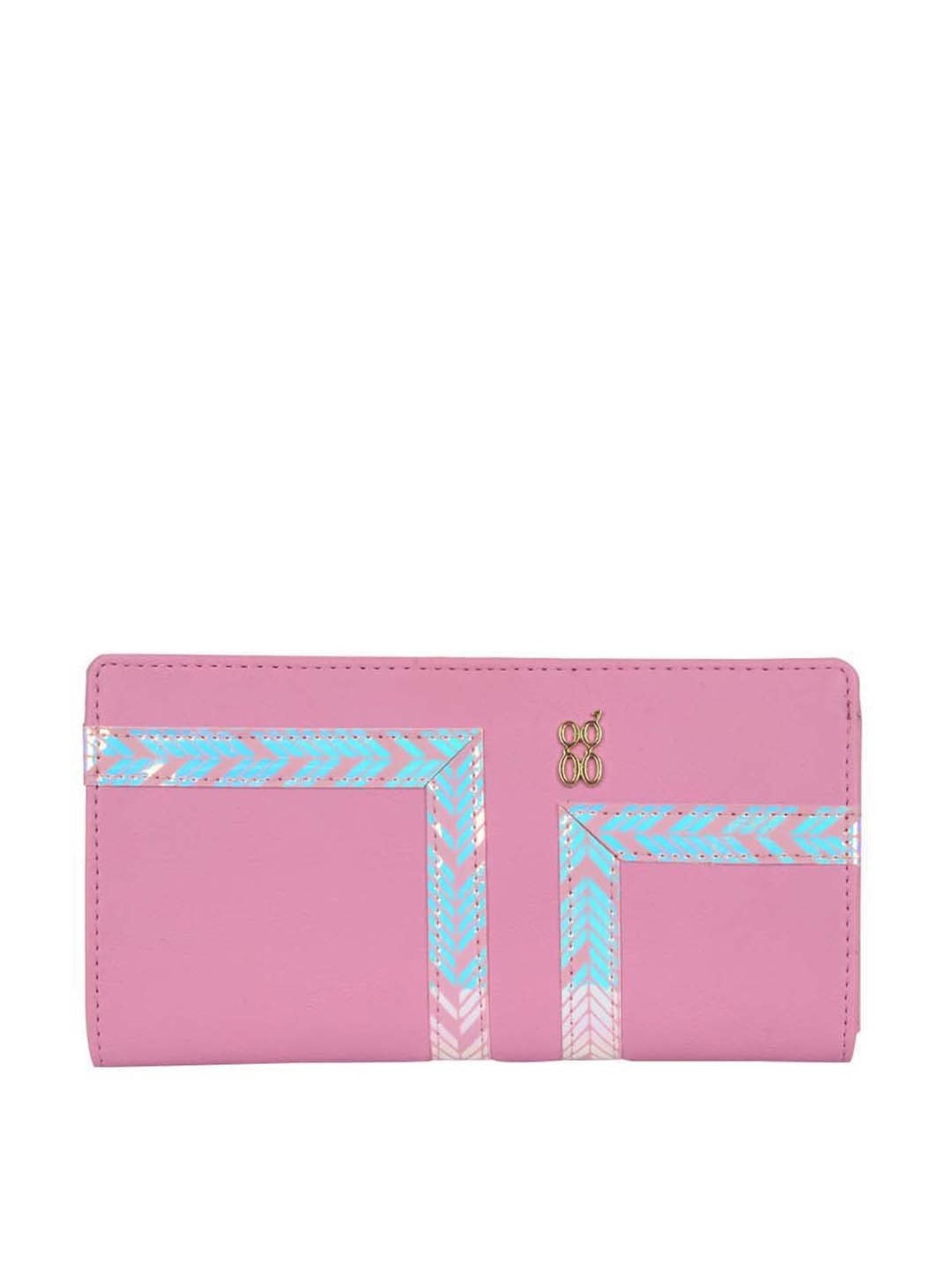 Baggit Pink Textured Bi-Fold Wallet for Women