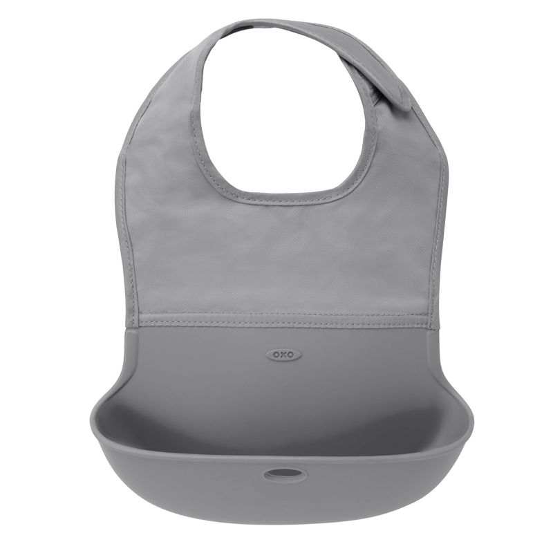 OXO Tot Roll Up Bib - 2pk - Gray/Navy