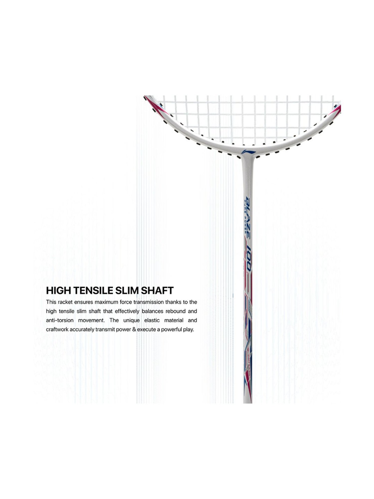 Li-Ning Blaze 100 Badminton Racket (White) Size - Medium