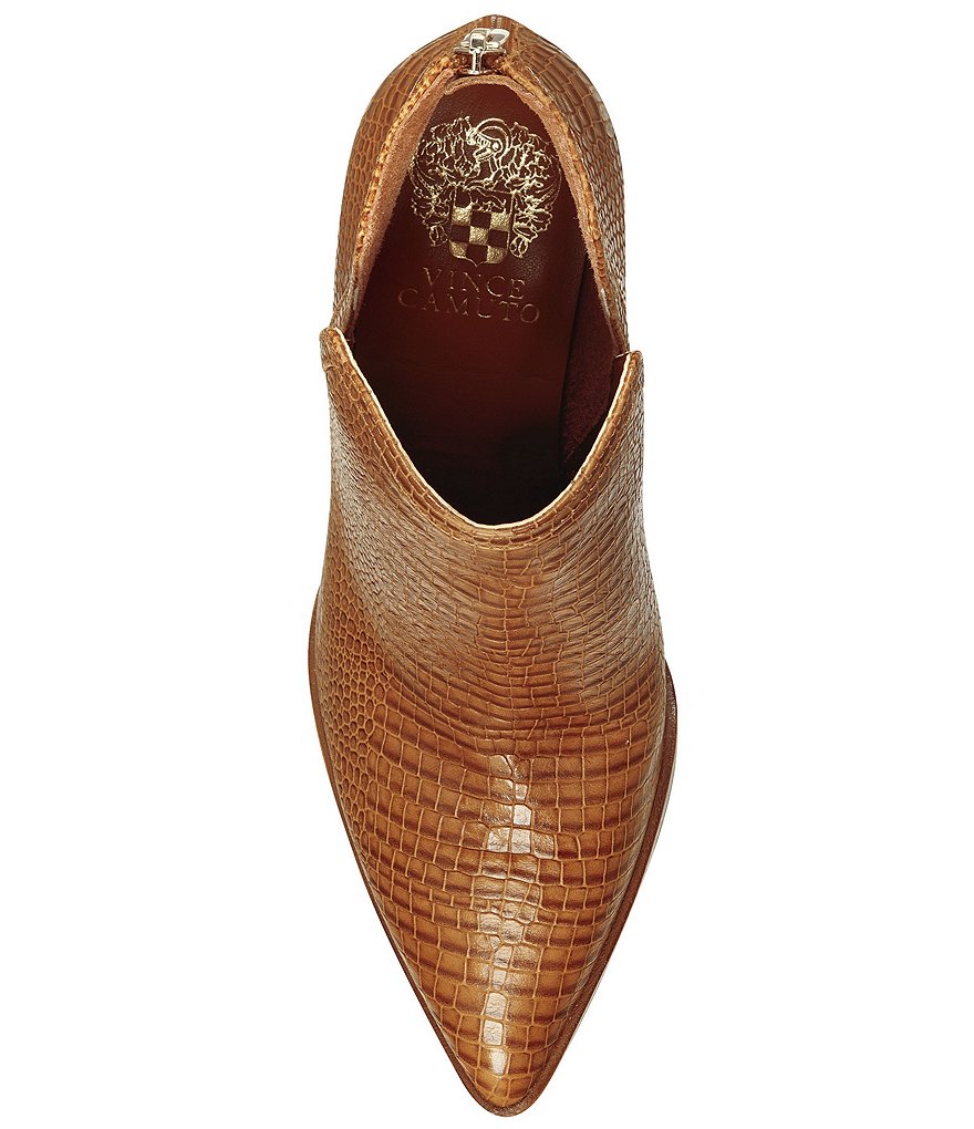Vince Camuto Pentila Lizard Print Leather Booties