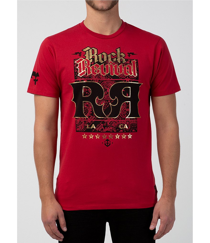 Rock Revival RR Gold Foil Graphic Short-Sleeve T-Shirt