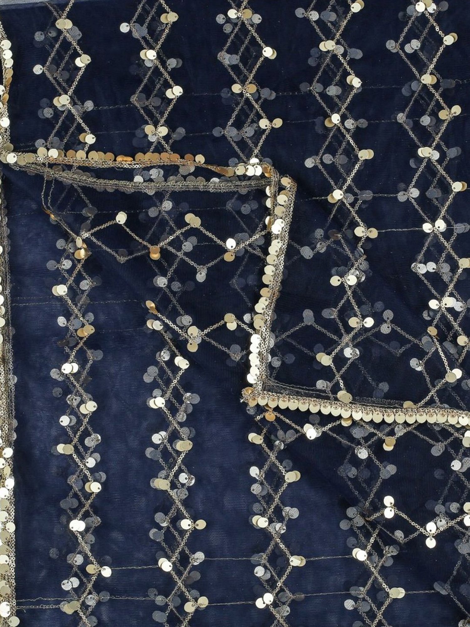 Dupatta Bazaar Navy Embellished Dupatta