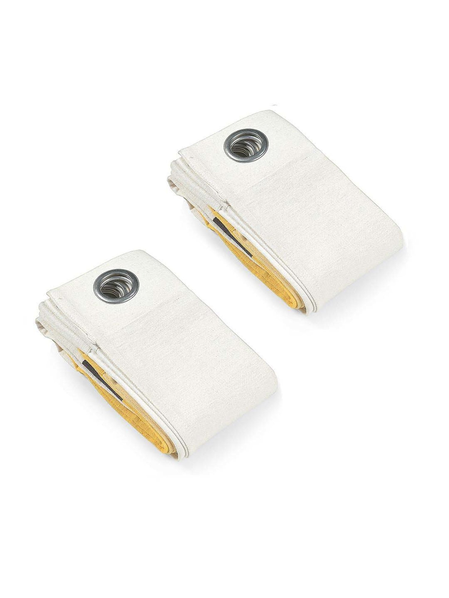 Saral Home Easy Living Yellow Cotton 224 GSM Awning Curtain - Set of 2