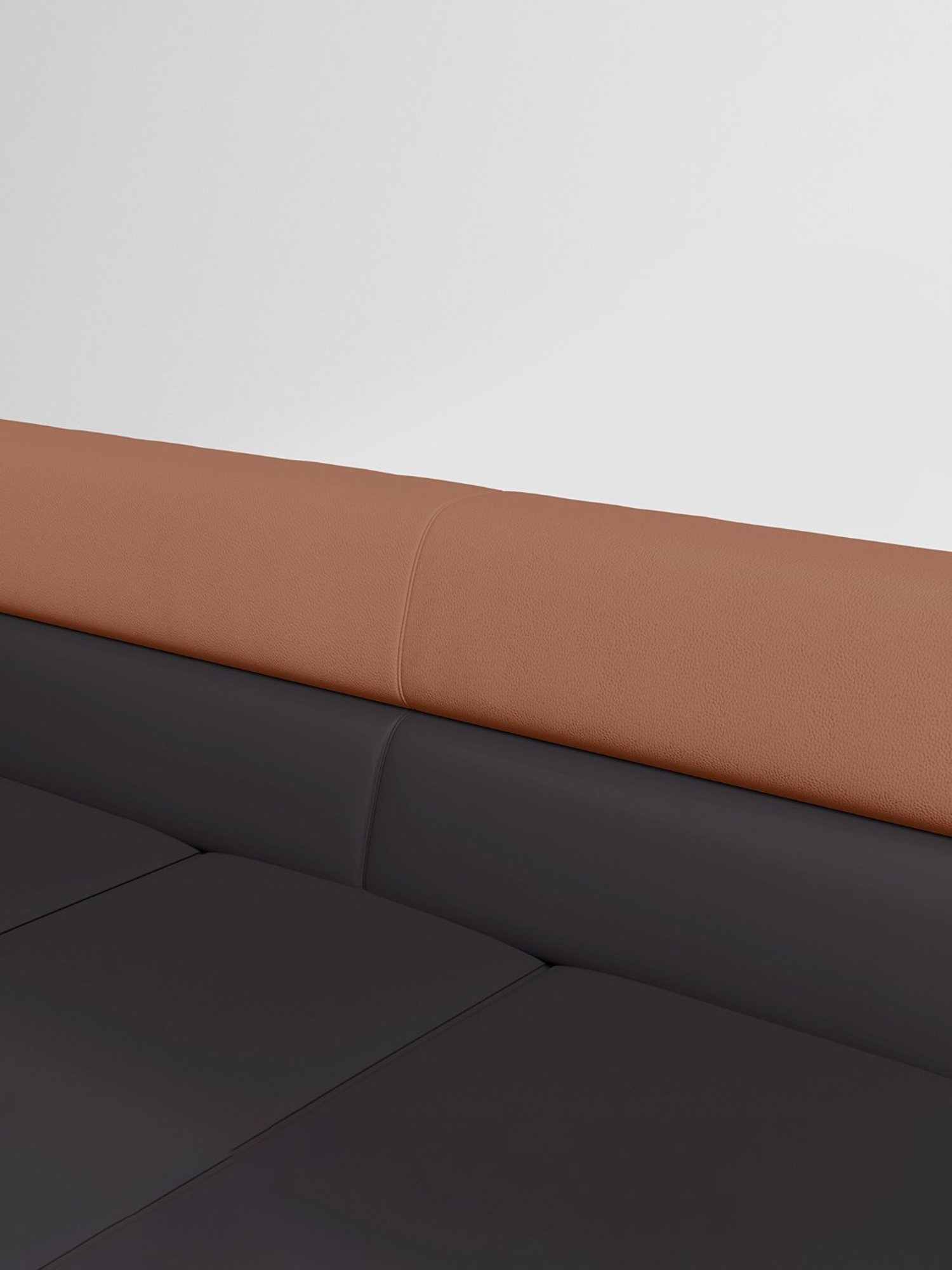 Durian Berry Black Premium Leatherette 2 Seater Sofa