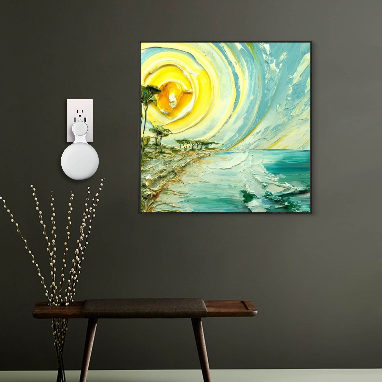 STANSTAR Google Nest Router Wall Mount,WiFi Bracket Holder for Google Nest WiFi Router and System Space Saving Google Nest Router Holder Without Messy Wires or Screws