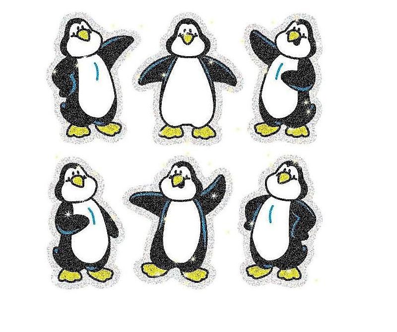 CARSON-DELLOSA Penguins Dazzle Stickers 2915