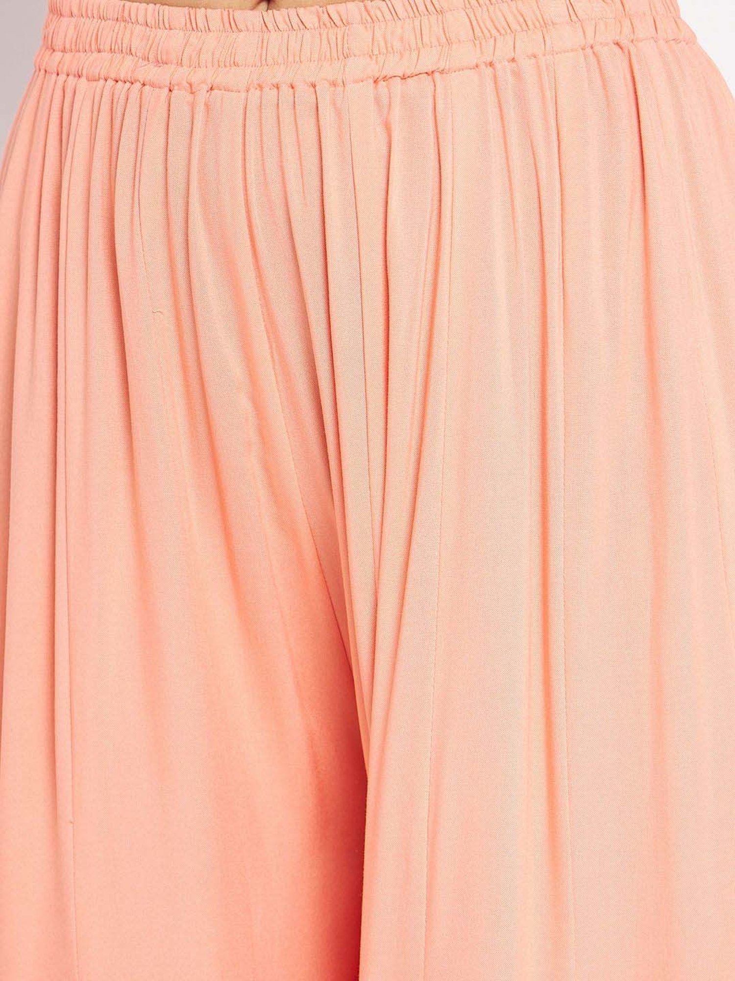 Castle Peach Regular Fit Palazzos