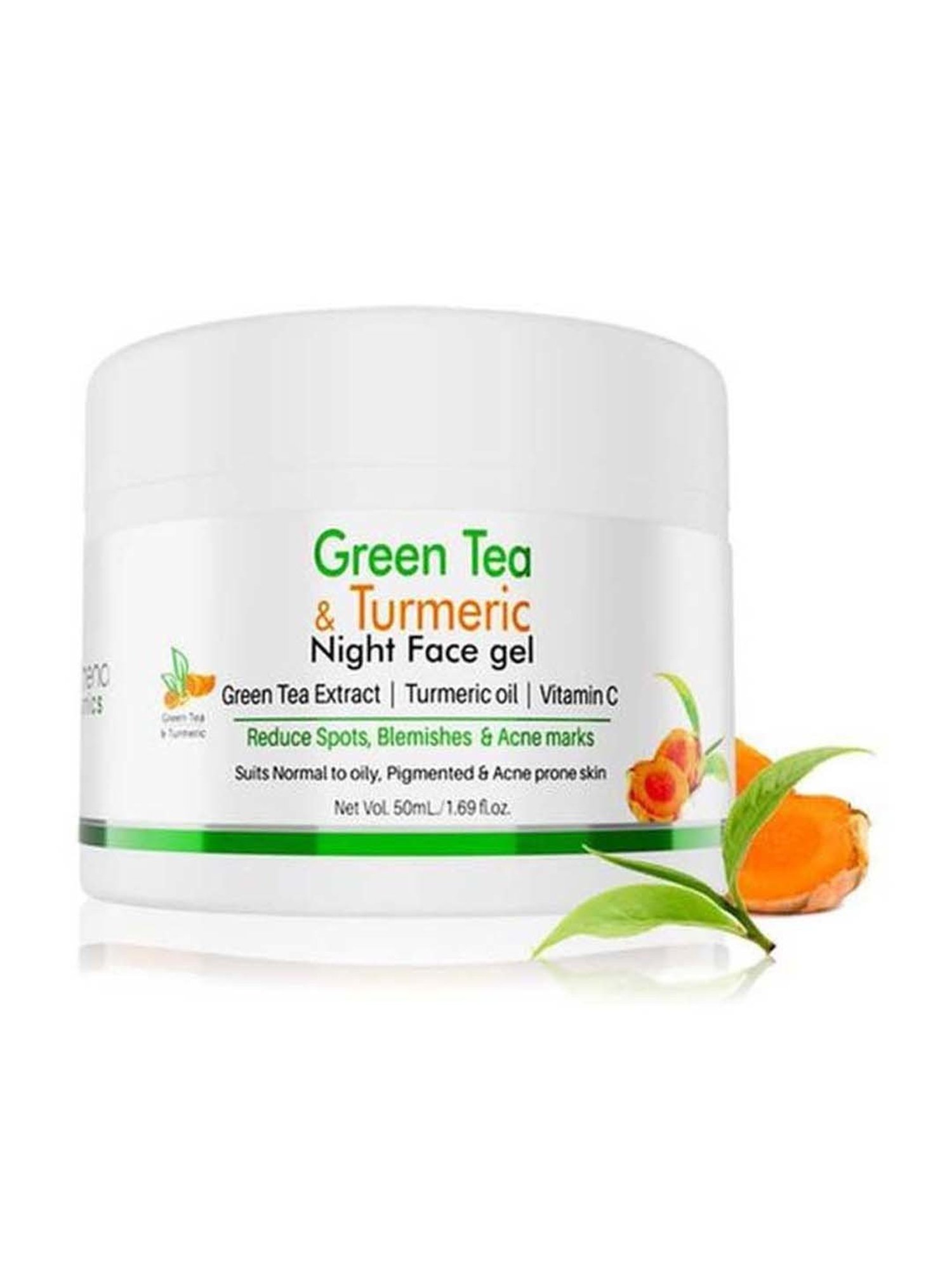 Volamena Green Tea & Turmeric Night Face Gel - 50 ml