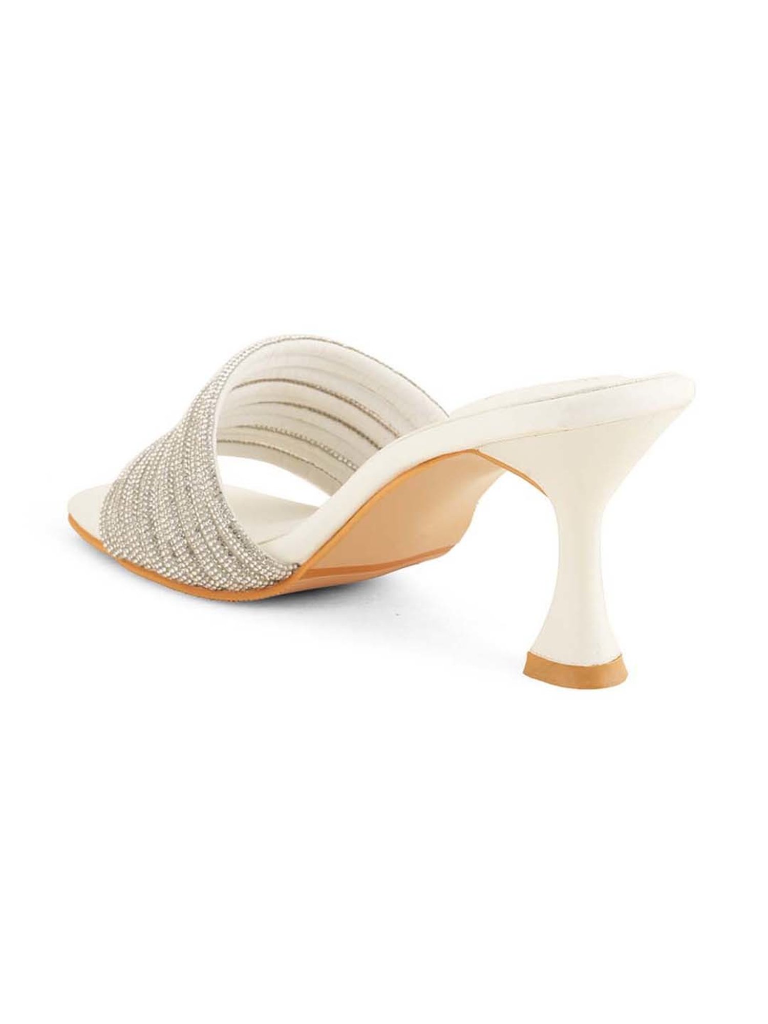 Scentra Women's White Casual Sandals