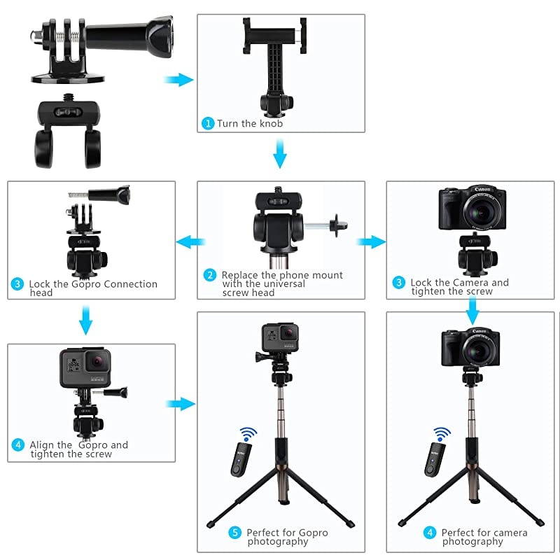 Stick Bluetooth Newest Version Extendable Stick with Wireless Remote and Tripod for iPhone Xs MAXXRXSXiPhone 88 PlusiPhone 6Galaxy S9S9 PlusNote 8 Google Huawei and More