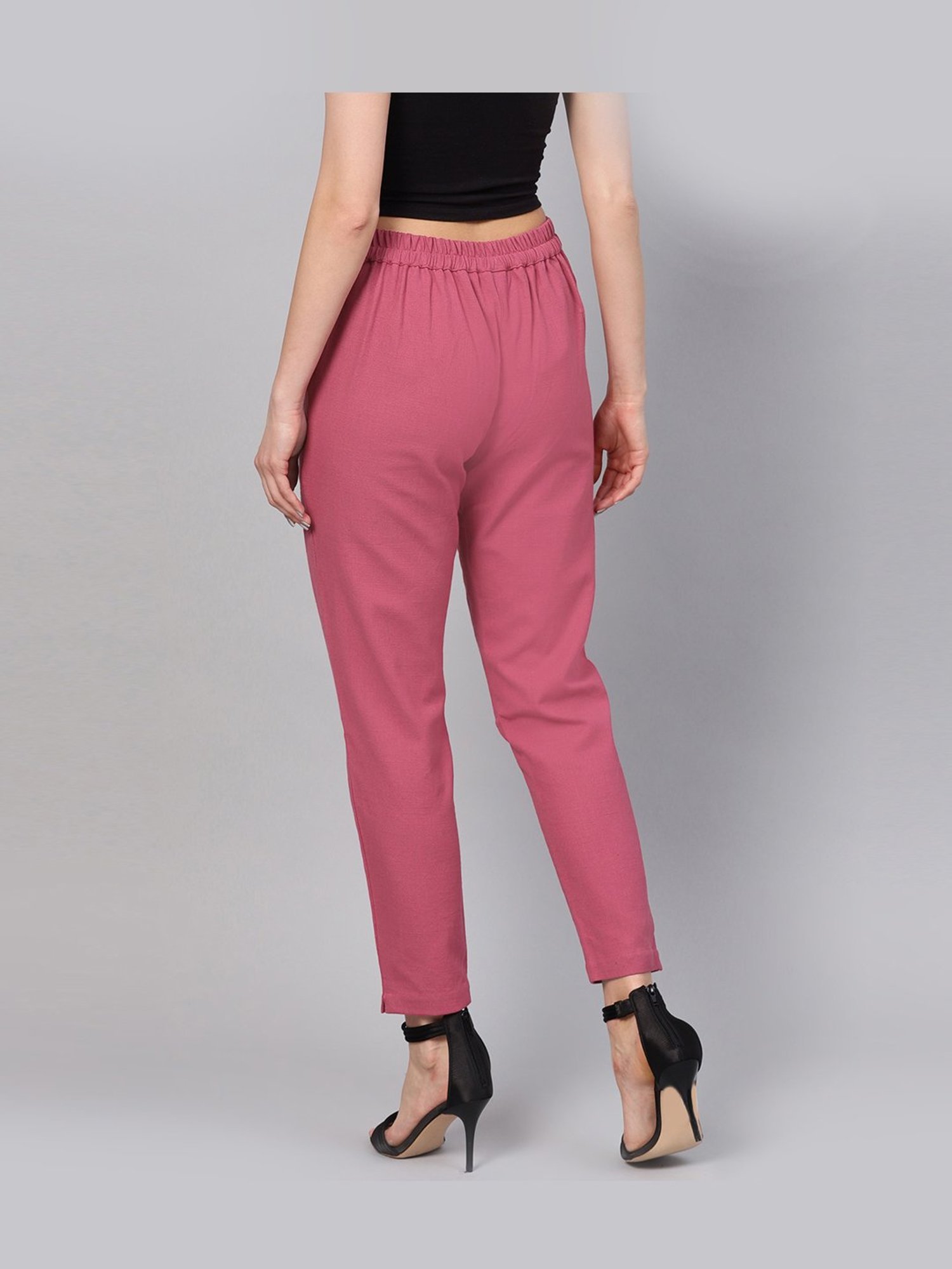 Jaipur Kurti Pink Cotton Pants