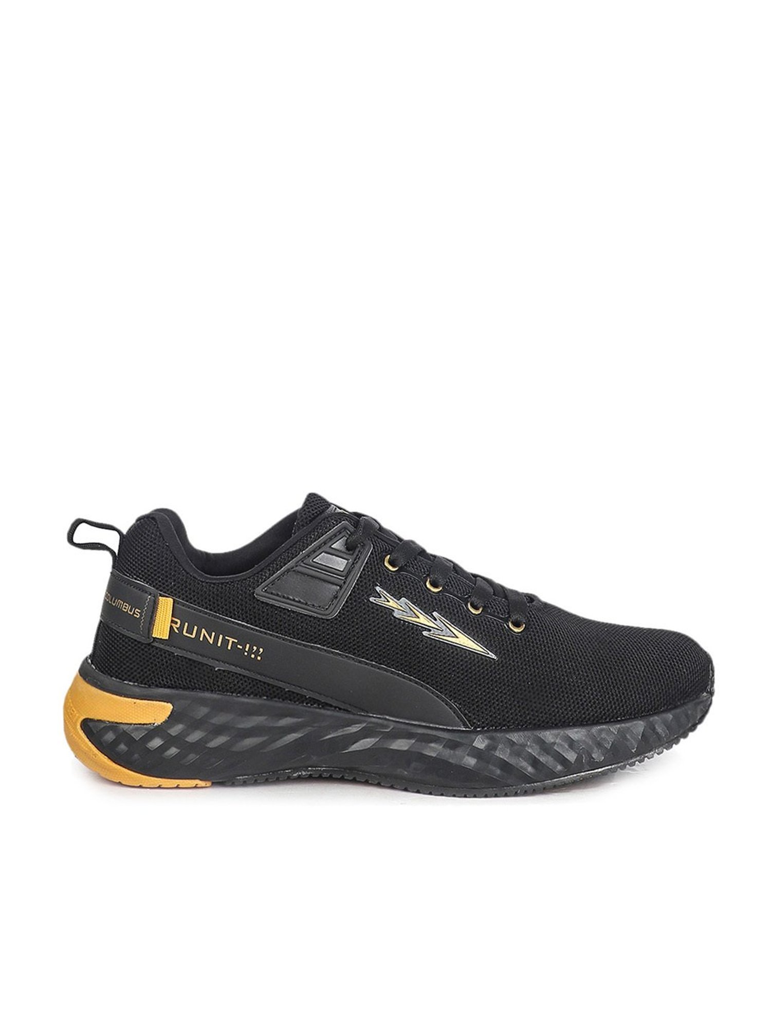 Columbus Men's Black Running Shoes