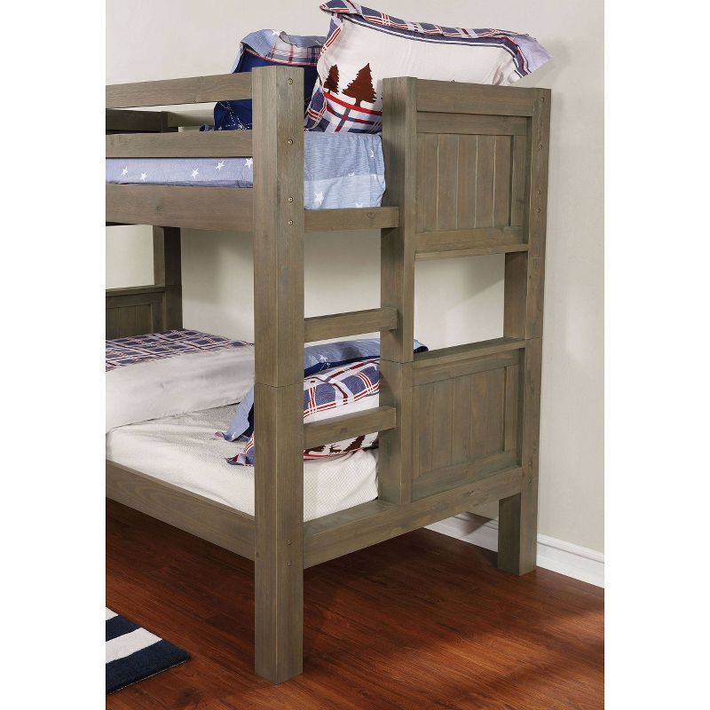 Twin Over Twin Koper Bunk Bed Wire Brushed Gray - ioHOMES