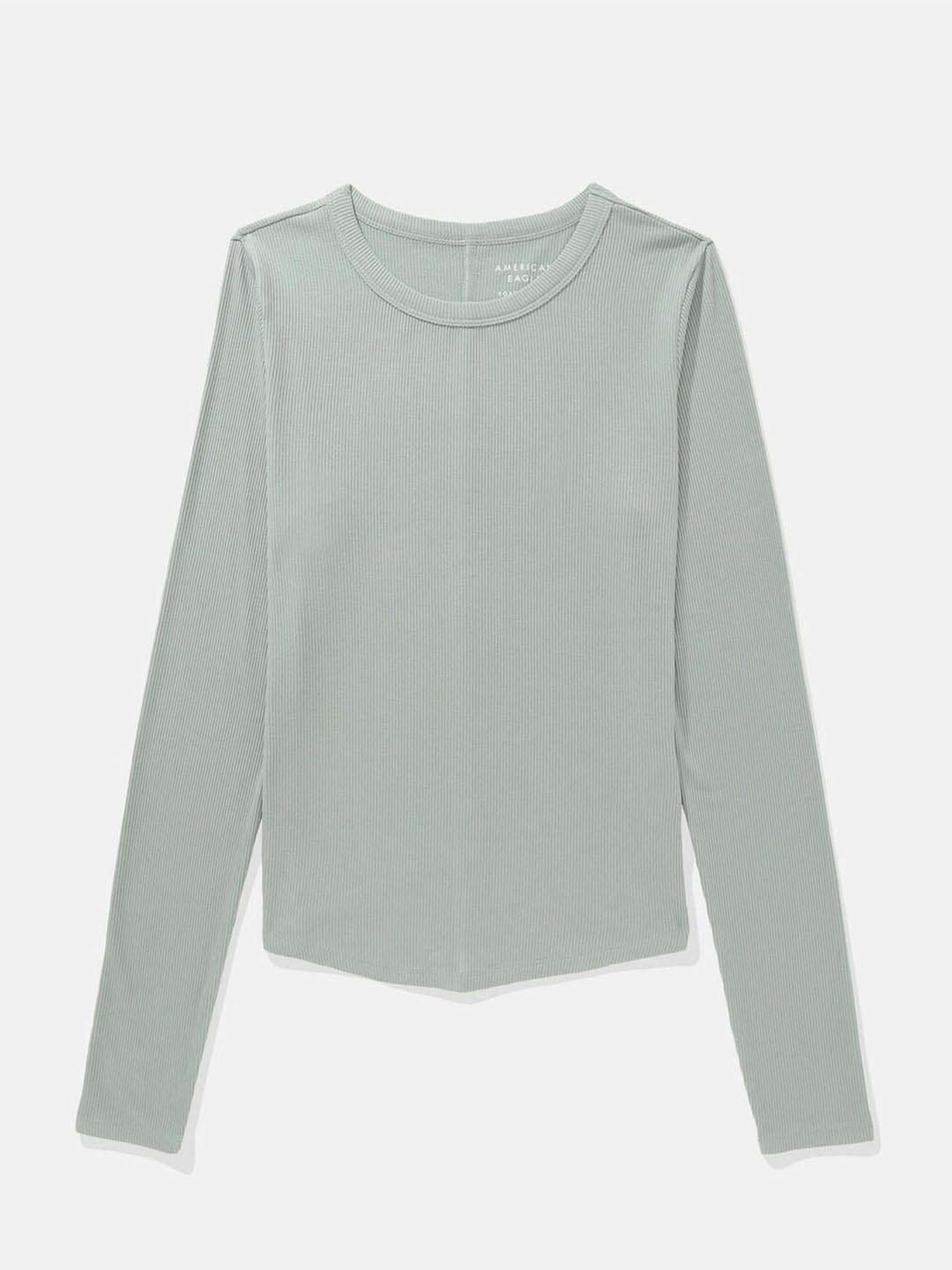 American Eagle Outfitters Green Plain T-Shirt