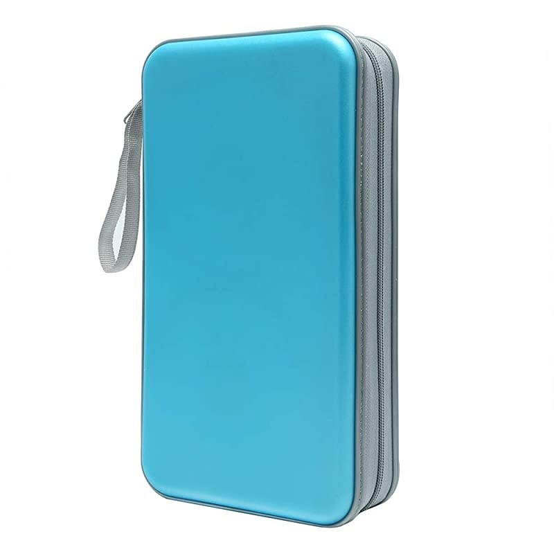 80 Capacity Heavy Duty CD/DVD Wallet Binder, Storage, Case, Bag, Holder, Booklet (Sky Blue)