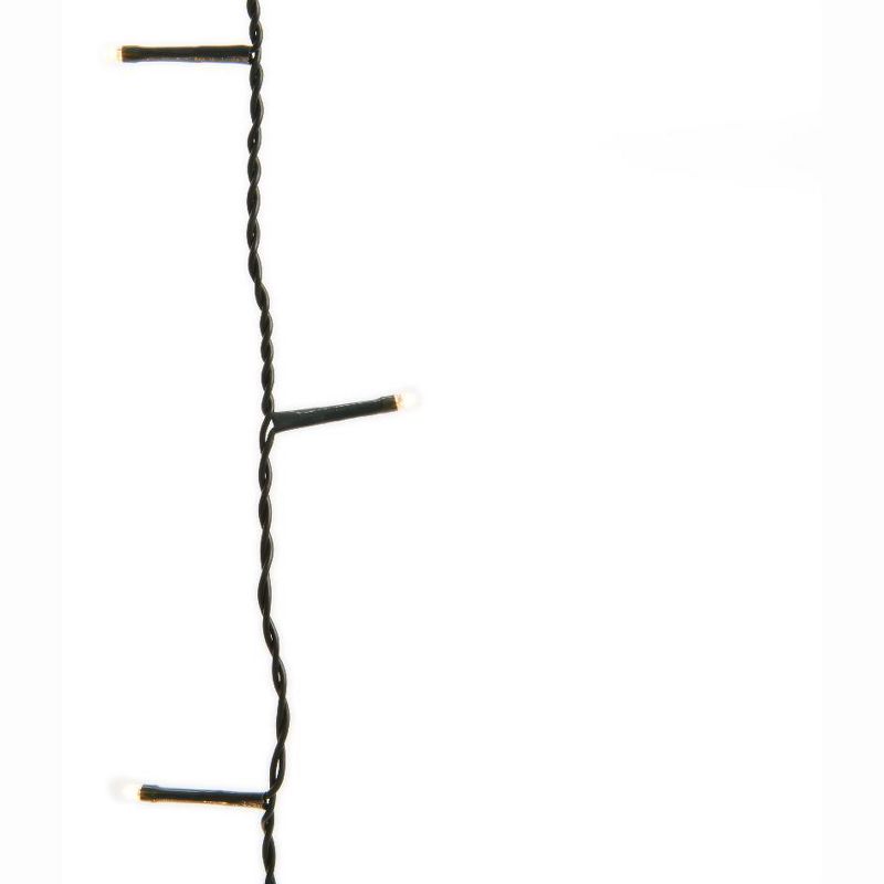 Kaemingk 283ct LED 8-Function Twinkle Christmas Lights Warm Clear - 17' Green Wire