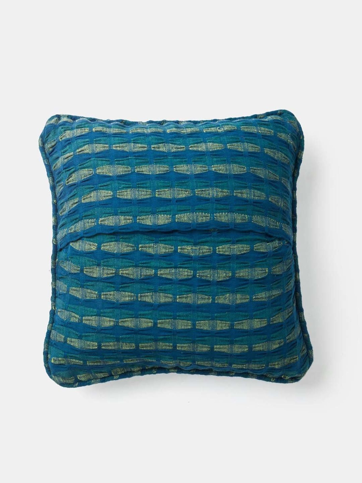 Fabindia Home Deepali Indigo 215 GSM Cotton Cushion Cover