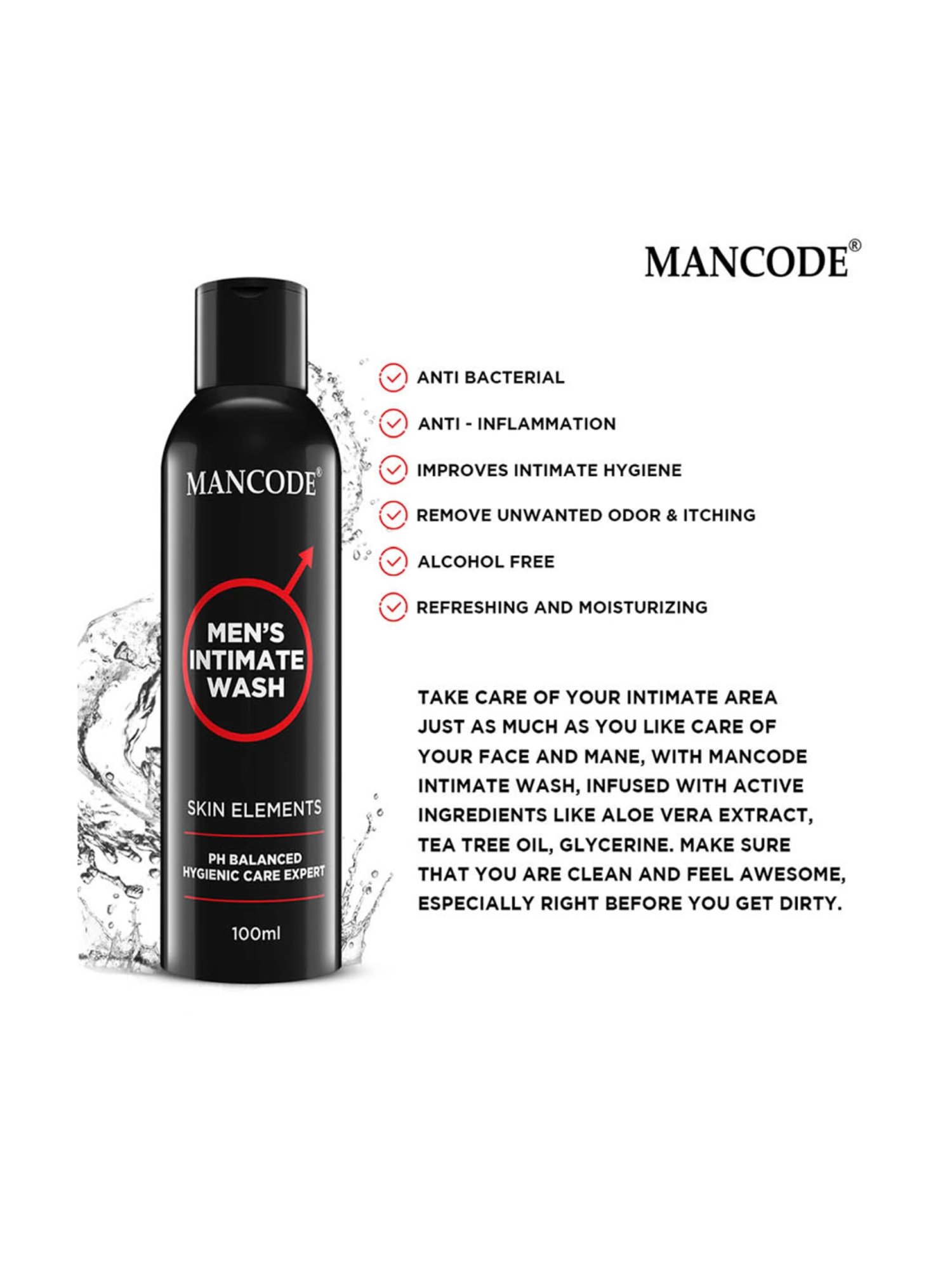 Mancode Intimate Wash for Men - 100 ml