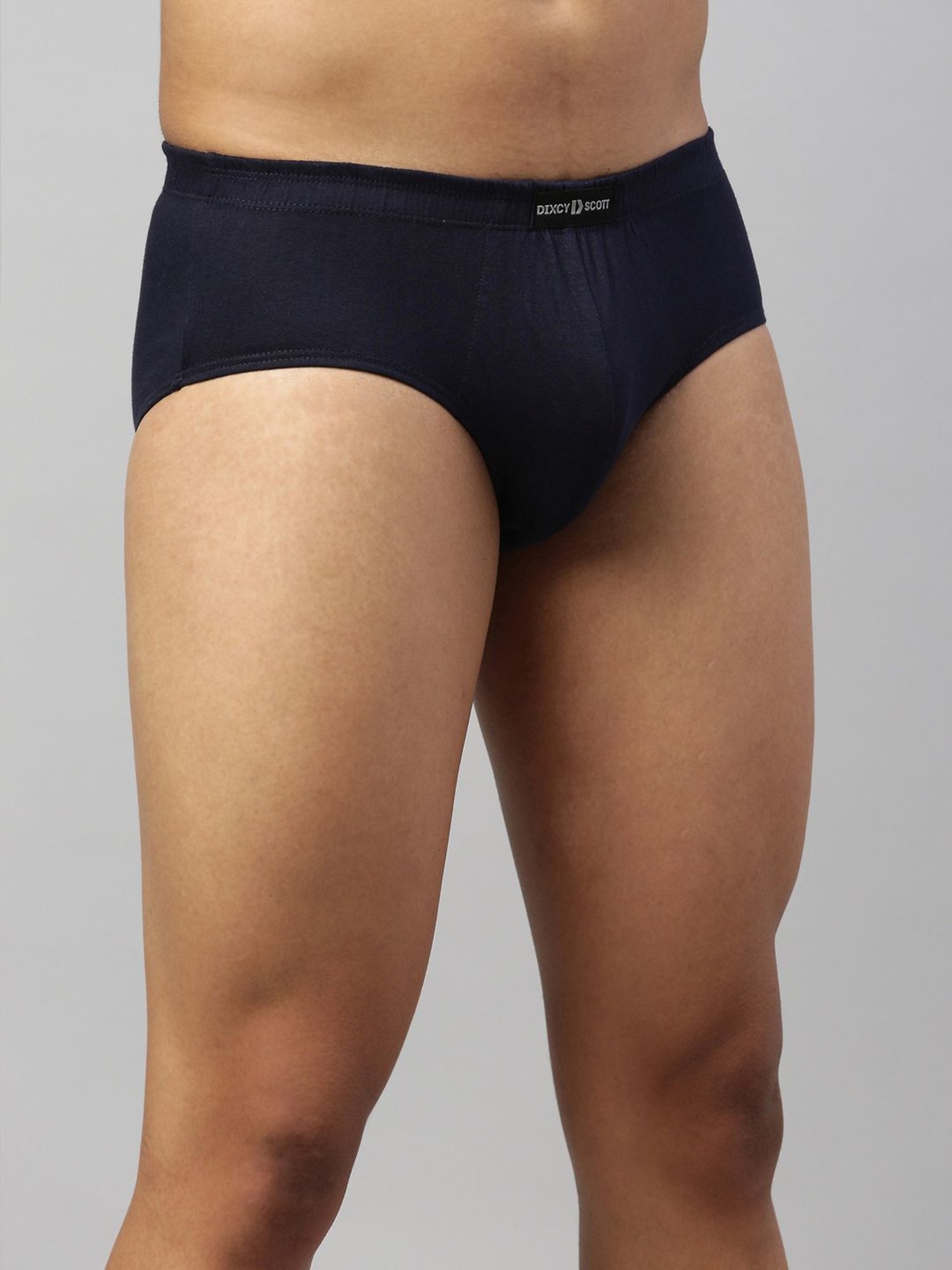 DIXCY SCOTT MAXIMUS Navy& Parsian Blue Cotton Regular Fit Briefs - Pack Of 2