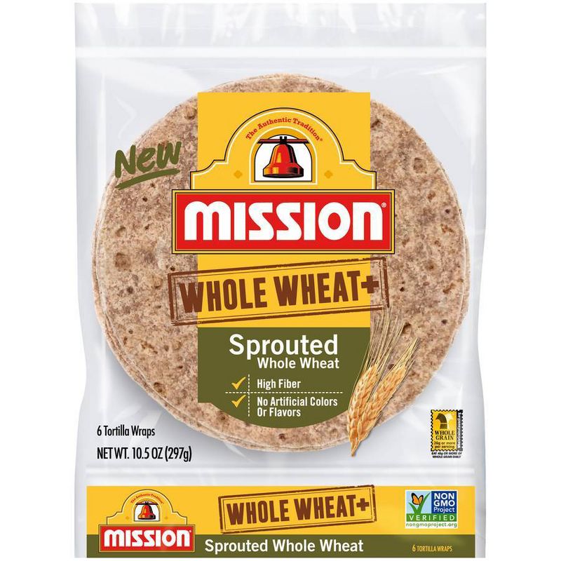Mission 8" Sprouted Whole Wheat Tortillas - 10.5oz/6ct
