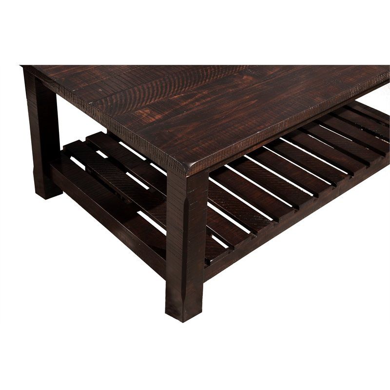 Barn Door Solid Wood Coffee Table Espresso - Martin Svensson Home