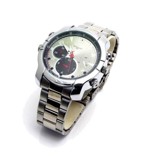 Spy-MAX Security Products Silver Watch with Night Vision 4GB, Includes Free eBook